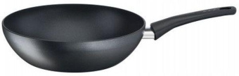Сковорода ВОК (WOK) Tefal Easy Chef G2701972 круглая 28см ручка несъемная (без крышки) темно-серый (2100118272) от магазина РЭССИ