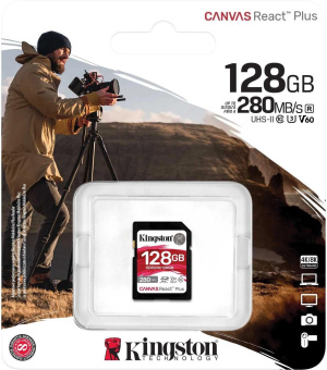 Флеш карта SDXC 128GB Kingston SDR2V6/128GB Canvas React Plus w/o adapter от магазина РЭССИ