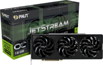 Видеокарта Palit PCI-E 4.0 RTX4080 SUPER JETSTREAM OC NVIDIA GeForce RTX 4080 Super 16Gb 256bit GDDR6X 2295/23000 HDMIx1 DPx3 HDCP Ret от магазина РЭССИ