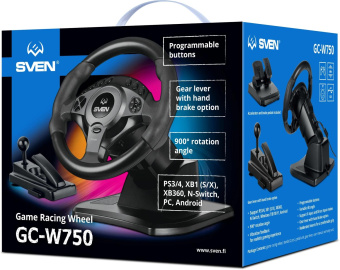 Руль Sven GC-W750 16кноп. (с педалями) черный от магазина РЭССИ