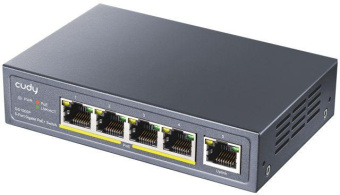 Коммутатор Cudy GS1005P (L2) 5x1Гбит/с 5PoE 60W неуправляемый от магазина РЭССИ