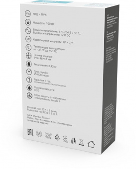 Блок питания Gauss Basic для лен.светод. серый (BT505) от магазина РЭССИ