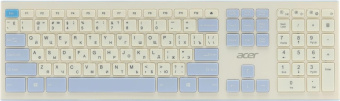 Клавиатура + мышь Acer OCC205 клав:белый/голубой мышь:белый/голубой USB беспроводная slim Multimedia (ZL.ACCEE.00C) от магазина РЭССИ