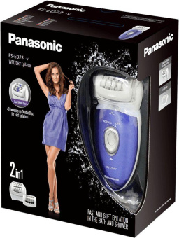 Эпилятор Panasonic ES-ED23-V520 скор.:2 насад.:2 от аккум. белый/фиолетовый от магазина РЭССИ