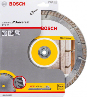 Диск алмазный Bosch Standard (2608615065) d=230мм d(посад.)=22.23мм (угловые шлифмашины) (упак.:1шт) от магазина РЭССИ