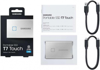 Накопитель SSD Samsung USB-C 2Tb MU-PC2T0S/WW T7 Touch 1.8" серый от магазина РЭССИ