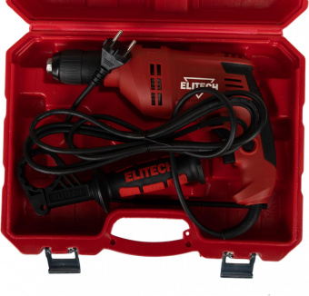 Дрель ударная Elitech ДУ 650РЭК 650Вт патрон:быстрозажимной реверс (кейс в комплекте) (181181) от магазина РЭССИ