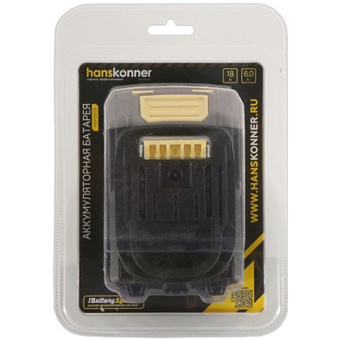Аккумулятор Hanskonner 18 В 1BatterySystem 6.0 Ач HBP2006 от магазина РЭССИ