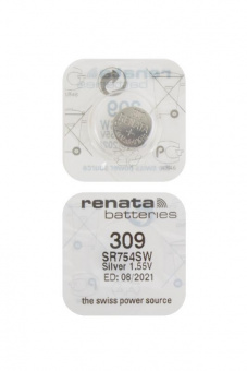 Элемент питания RENATA SR754SW  309 (0%Hg), опт.упак. 10 шт от магазина РЭССИ