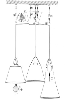 Светильник Hiper Grid H155-2 подвес. черный от магазина РЭССИ