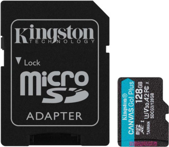 Флеш карта microSDXC 128Gb Class10 Kingston SDCG3/128GB Canvas Go! Plus + adapter от магазина РЭССИ