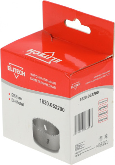 Коронка Elitech 1820.062200 универсал. Д=68мм (1пред.) для дрелей от магазина РЭССИ
