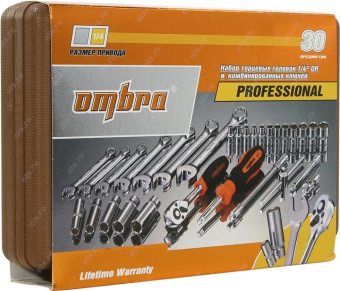 Набор торцевых головок 1/4" и комбинированных ключей 30 предметов Ombra OMT30S 55482 от магазина РЭССИ