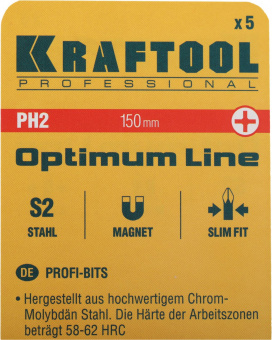 Набор бит Kraftool 26122-2-150-5 (5пред.) для шуруповертов от магазина РЭССИ