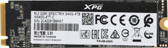 Накопитель SSD A-Data PCIe 3.0 x4 4TB AS40G-4TT-C S40G RGB M.2 2280 от магазина РЭССИ