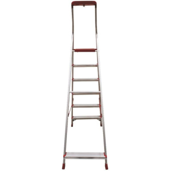 Профессиональная стремянка Новая Высота NV3115 1x6 ступеней 80 мм органайзер Max нагр. 225 кг 2К башмак 3115106 от магазина РЭССИ