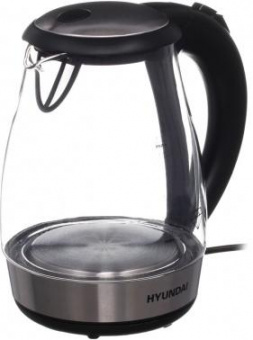 Чайник электрический Hyundai HYK-G2030 1.7л. 2200Вт черный (корпус: стекло) от магазина РЭССИ