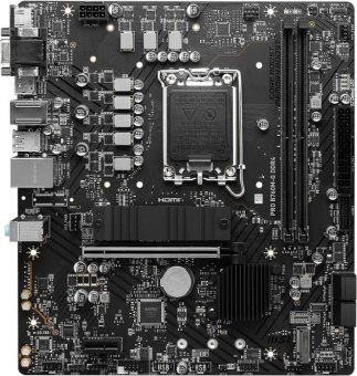 Материнская плата MSI PRO B760M-G DDR4 Soc-1700 Intel B760 2xDDR4 mATX AC`97 8ch(7.1) 2.5Gg+VGA+HDMI+DP от магазина РЭССИ