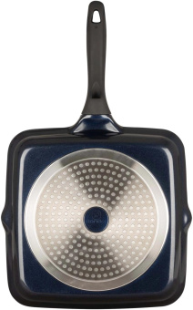 Сковорода-гриль Rondell Royal Blue RDA-1546 квадратная покрытие: Eclipse ручка несъемная (без крышки) синий от магазина РЭССИ