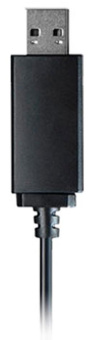 Наушники с микрофоном A4Tech HU-10 черный 2м накладные USB оголовье (HU-10/USB/BLACK) от магазина РЭССИ