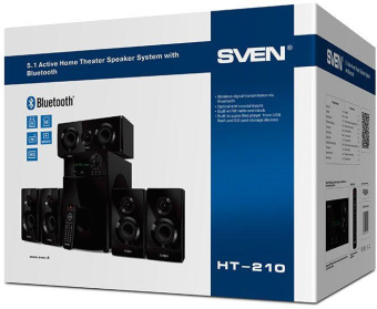 Колонки Sven HT-210 5.1 черный 125Вт от магазина РЭССИ