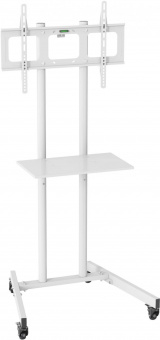 Стойка для телевизора Cactus CS-ST04 белый 37"-70" макс.68кг напольный мобильный от магазина РЭССИ