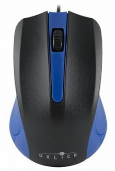 Мышь Оклик 225M черный/синий оптическая (1000dpi) USB (3but) от магазина РЭССИ