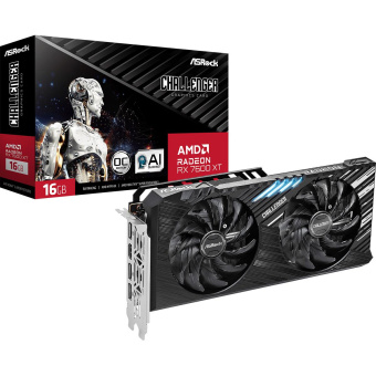 Видеокарта Asrock PCI-E 4.0 RX7600XT CL 16GO AMD Radeon RX 7600XT 16Gb 128bit GDDR6 2470/18000 HDMIx1 DPx3 HDCP Ret от магазина РЭССИ