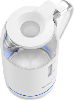 Чайник электрический Polaris PWK 1563CGL 1.5л. 2200Вт белый/прозрачный корпус: стекло/пластик от магазина РЭССИ