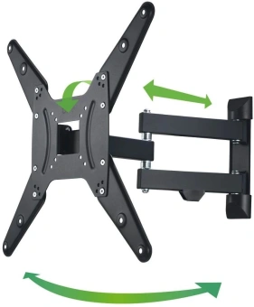 Кронштейн для телевизора Hama 00220824 черный 32"-65" макс.25кг настенный поворот и наклон от магазина РЭССИ