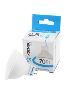 Лампа светодиодная КОСМОС BASIC LED8.5wJCDRC45 8.5Вт GU5.3 4500K BL1 от магазина РЭССИ