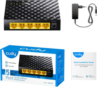 Коммутатор Cudy GS105D (L2) 5x1Гбит/с неуправляемый от магазина РЭССИ