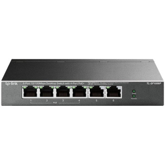 Коммутатор TP-Link TL-SF1006P 6x100Mb 4PoE+ 67W неуправляемый от магазина РЭССИ