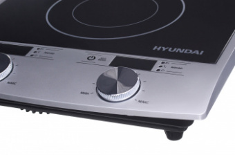 Плита Индукционная Hyundai HYC-0103 серебристый/черный стеклокерамика (настольная) от магазина РЭССИ