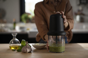 Измельчитель электрический Moulinex AT80E810 0.5л. 500Вт черный от магазина РЭССИ