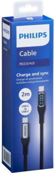 Кабель Philips DLC9102 USB Type-C (m)-USB Type-C (m) 2м черный коробка (упак.:1шт) от магазина РЭССИ
