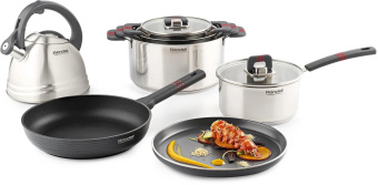 Ковш Rondell Stripes RDS-1635 2л. d=18см (с крышкой) стальной от магазина РЭССИ