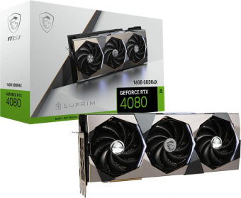 Видеокарта MSI PCI-E 4.0 RTX 4080 16GB SUPRIM NVIDIA GeForce RTX 4080 16384Mb 256 GDDR6X 2595/22400 HDMIx1 DPx3 HDCP Ret от магазина РЭССИ