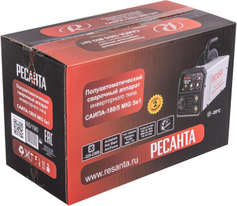 Сварочный полуавтомат Ресанта САИПА-180/5 MIG 5в1 инвертор MIG-MAG/FCAW/MMA/Lift TIG 6.1кВт от магазина РЭССИ