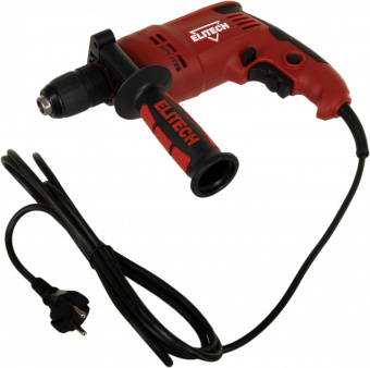 Дрель ударная Elitech ДУ 650РЭК 650Вт патрон:быстрозажимной реверс (кейс в комплекте) (181181) от магазина РЭССИ