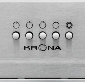 Вытяжка встраиваемая Krona Luisa 600 Inox PB нержавеющая сталь управление: кнопочное (1 мотор) от магазина РЭССИ
