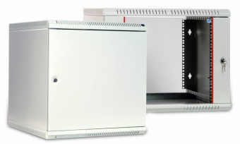 Шкаф коммутационный ЦМО ШРН-ЭКОНОМ (ШРН-Э-6.350.1) настенный 6U 600x350мм пер.дв.стал.лист 85кг серый 300мм 11кг 180град. 345мм от магазина РЭССИ