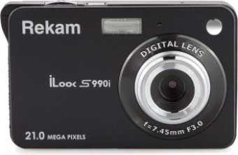 Фотоаппарат Rekam iLook S990i черный 21Mpix 2.7" 720p SDHC/MMC CMOS IS el/Li-Ion от магазина РЭССИ