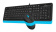 Клавиатура + мышь A4Tech Fstyler F1010 клав:черный/синий мышь:черный/синий USB Multimedia от магазина РЭССИ
