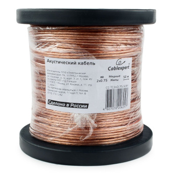 Кабель Cablexpert CC-TC2x1,0 прозрачный от магазина РЭССИ