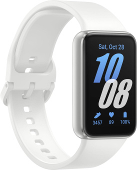 Смарт-часы Samsung Galaxy Fit 3 SM-R390 1.6" AMOLED корп.серебристый рем.серебристый разм.брасл.:M/L (SM-R390NZSACIS) от магазина РЭССИ