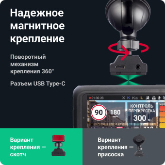 Видеорегистратор с радар-детектором Roadgid Premier 3 2CH GPS черный от магазина РЭССИ