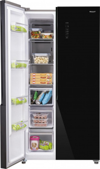Холодильник Weissgauff Premium WSBS 736 NFBG Inverter Professional черный (двухкамерный) от магазина РЭССИ