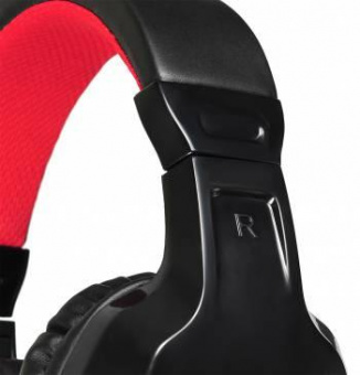 Наушники с микрофоном Оклик HS-L320G Phoenix черный/красный 1.9м мониторные оголовье (359482) от магазина РЭССИ