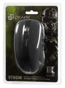 Мышь Оклик 976GW черный оптическая (3200dpi) беспроводная USB (6but) от магазина РЭССИ